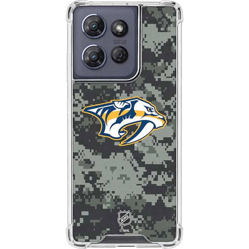 NHL Nashville Predators Camo Moto G Play 5G (2025) Clear Case